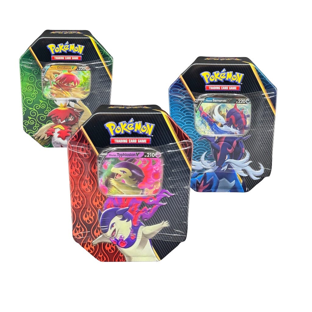 pokémon divergent powers tin card list Pokemon Divergent Powers Tin: Typhlosion V/ Decidueye V/ Samurott V –  CardsRfun