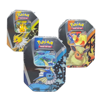 Pokemon Eevee Evolution Tin: Vaporeon V/ Flareon V/ Inteleon V