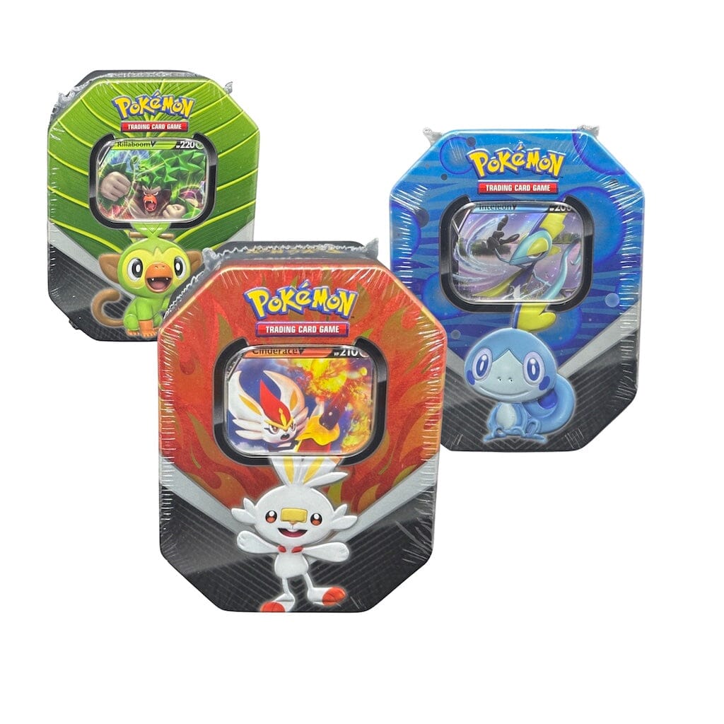 Pokemon Galar Partner Tin: Cinderace V/ Inteleon V/ Rillaboom V