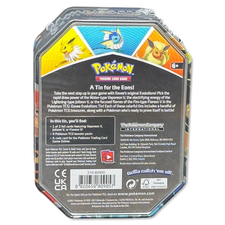 Pokemon Eevee Evolution Tin: Vaporeon V/ Flareon V/ Inteleon V